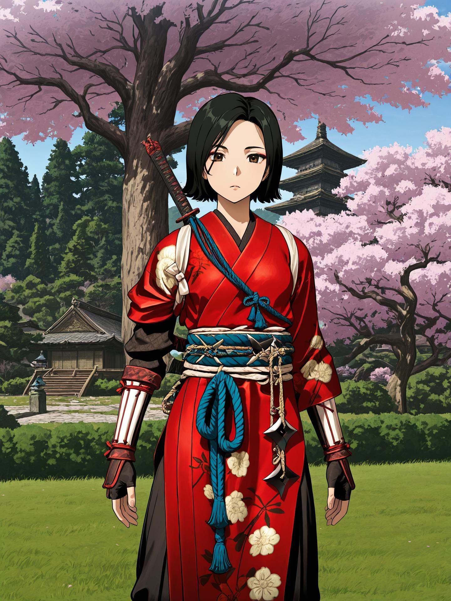 fujibayashinaoe,  anime screencap,  anime coloringblack hair on Tensor.Art