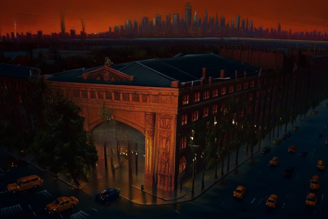 animated film,  exterior,  on top of train at sunrise on Tensor.Art