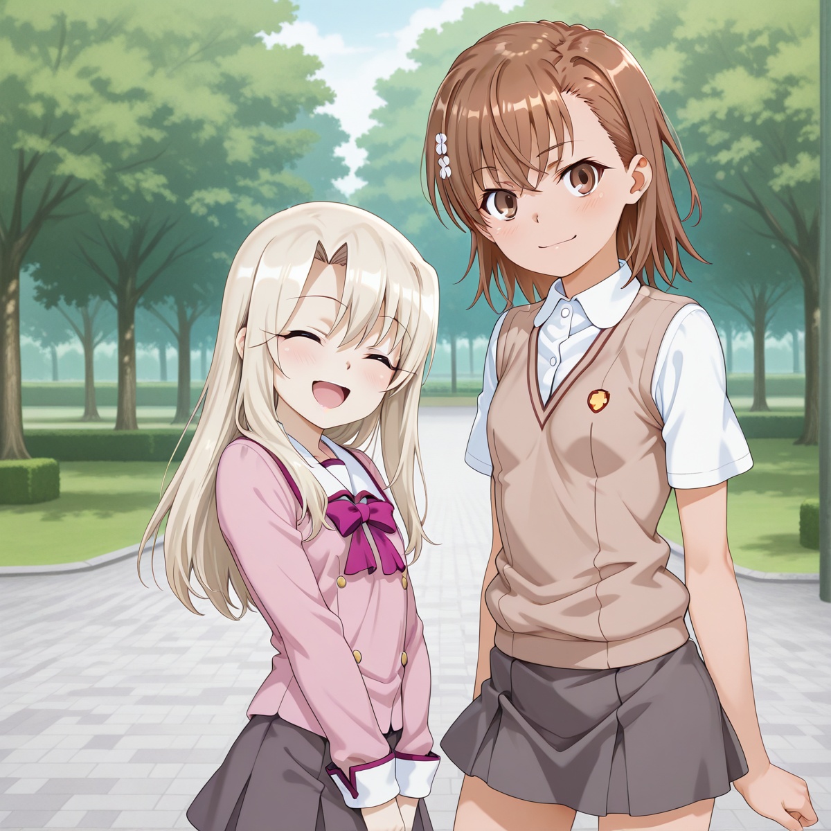 2girls,  looking at viewer,  standing up on Tensor.Art
