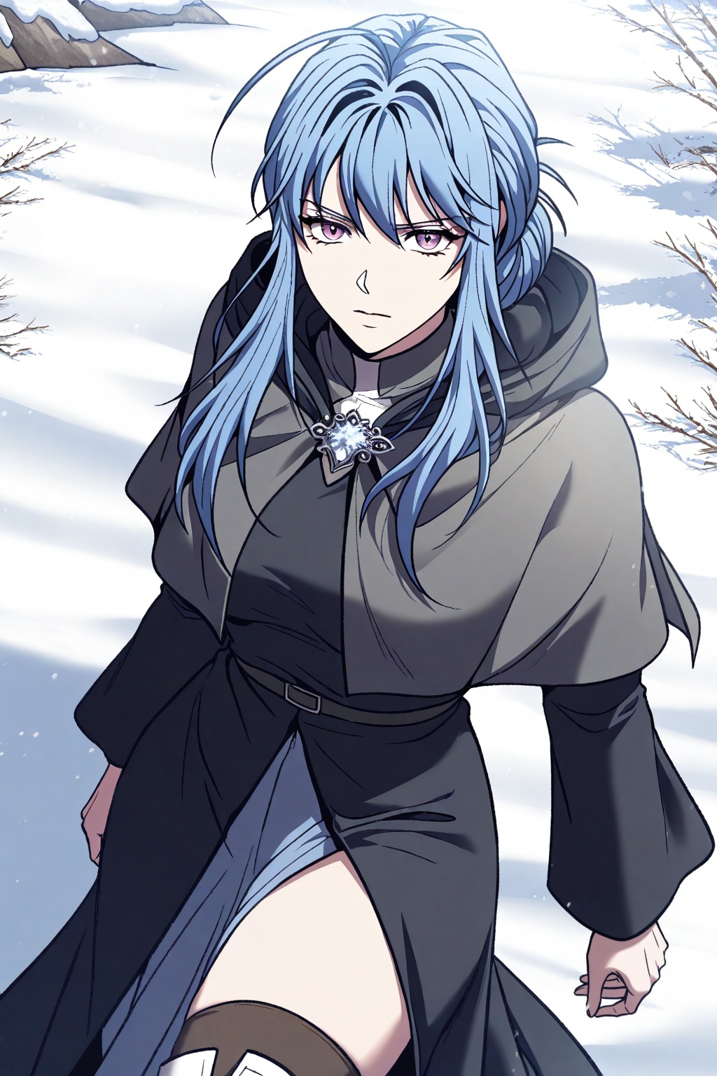 Snow,  Snow,  Thigh exposed on Tensor.Art