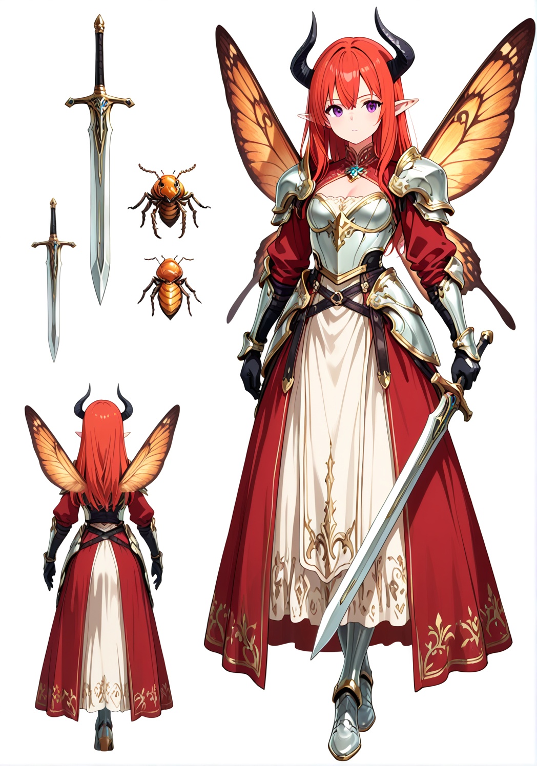 ((Multiple views,  reference sheet,  concept art on Tensor.Art