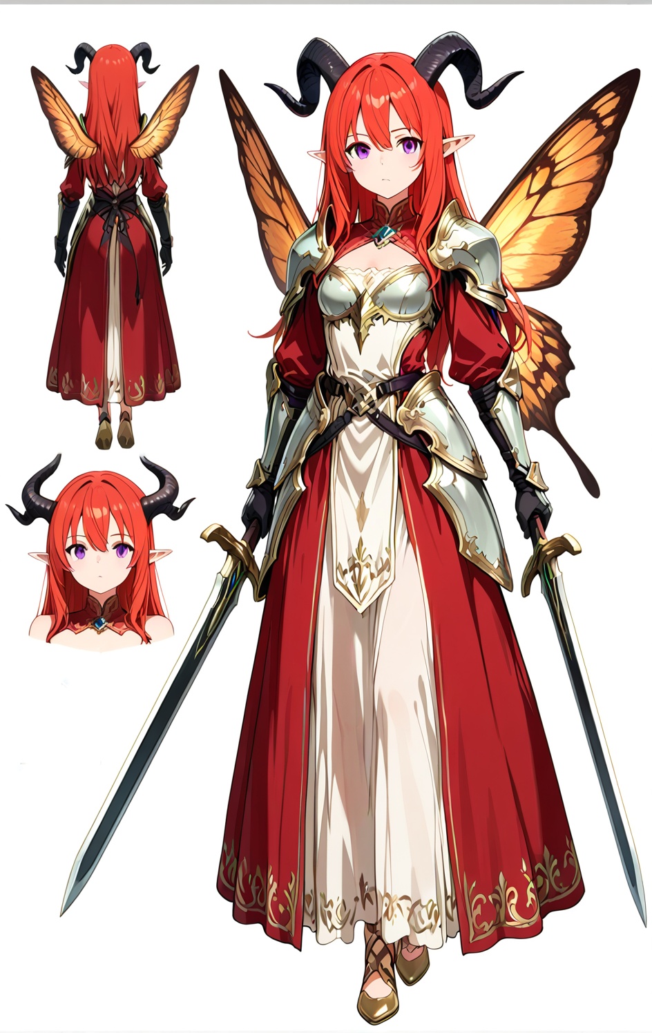 ((Multiple views,  reference sheet,  concept art on Tensor.Art