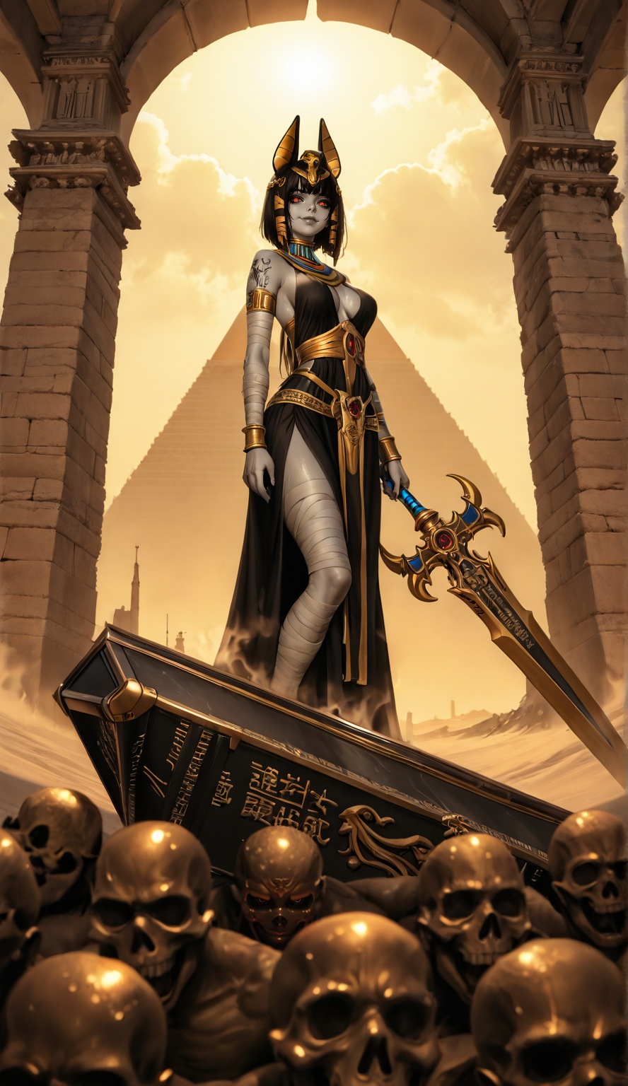 1girl,  mummy Queen,  (elegant style) on Tensor.Art