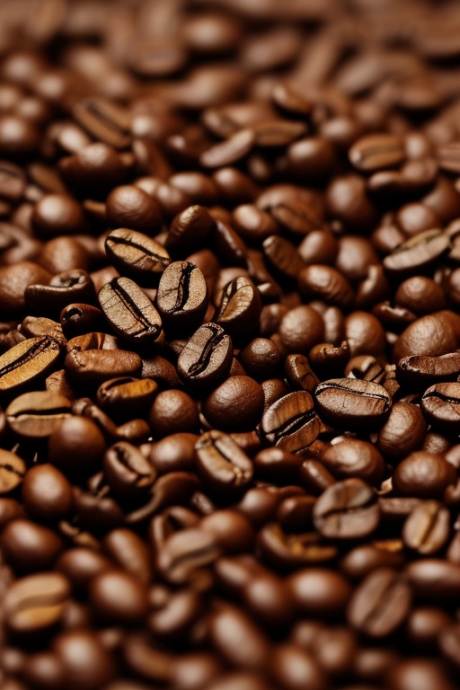 Close-up photograph of a pile of freshly roasted coffee beans. The beans are glossy with a rich dark brown color showcasin...