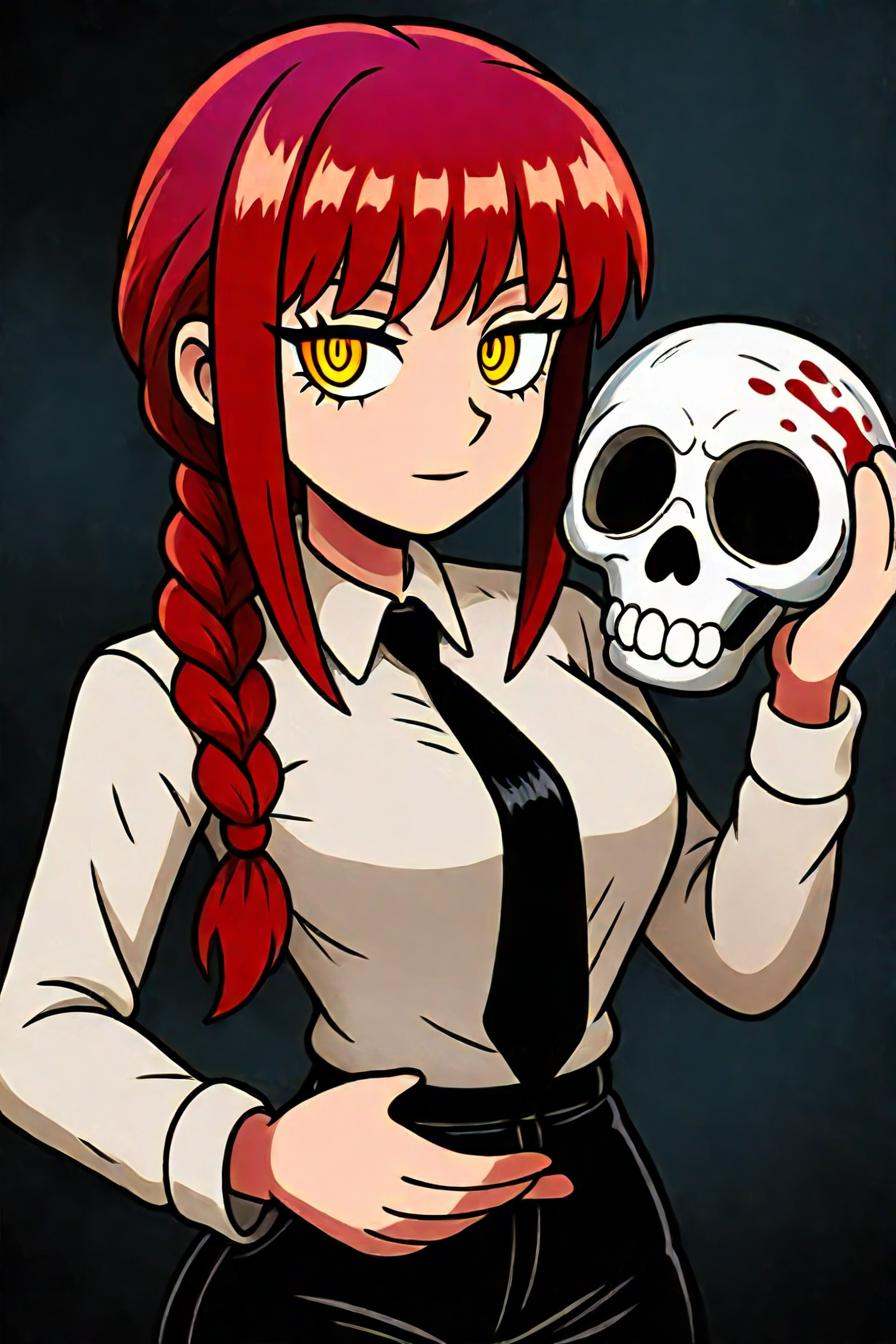 makima,  red hair,  long hair on Tensor.Art