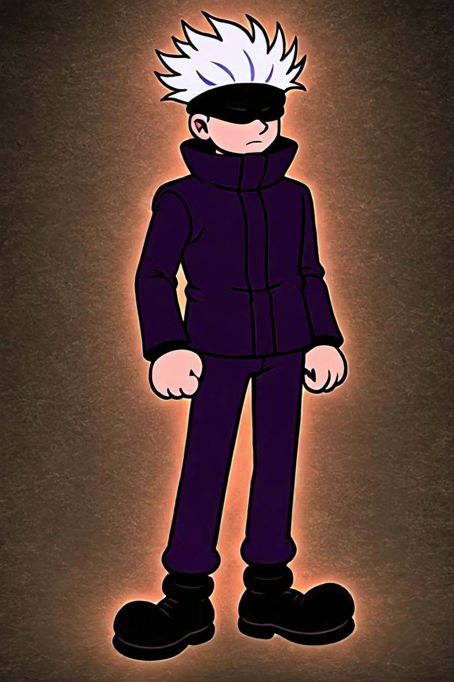 gojou satoru,  white hair,  purple pants on Tensor.Art