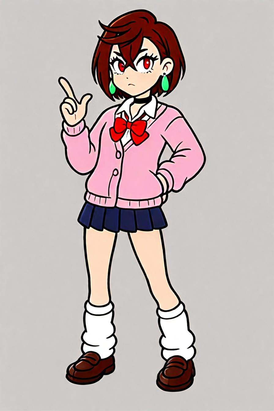 ayasemomo,  hair between eyes,  crossed bangs on Tensor.Art