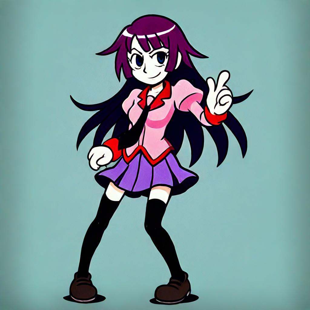 rubberhose_style,  1girl,  solo on Tensor.Art