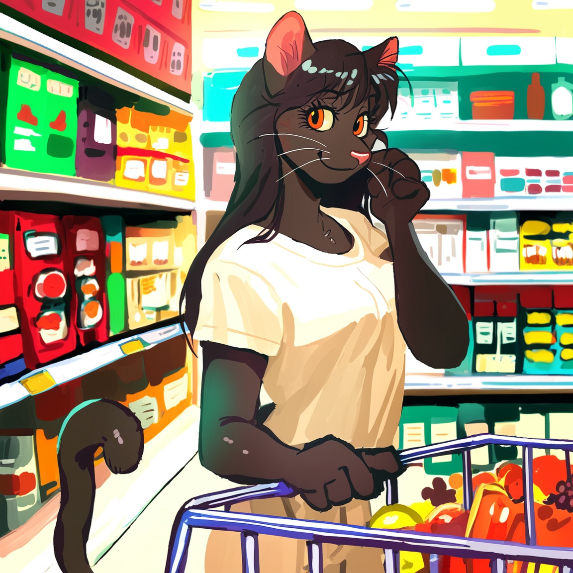 dynainugata,  domestic cat,  felid on Tensor.Art