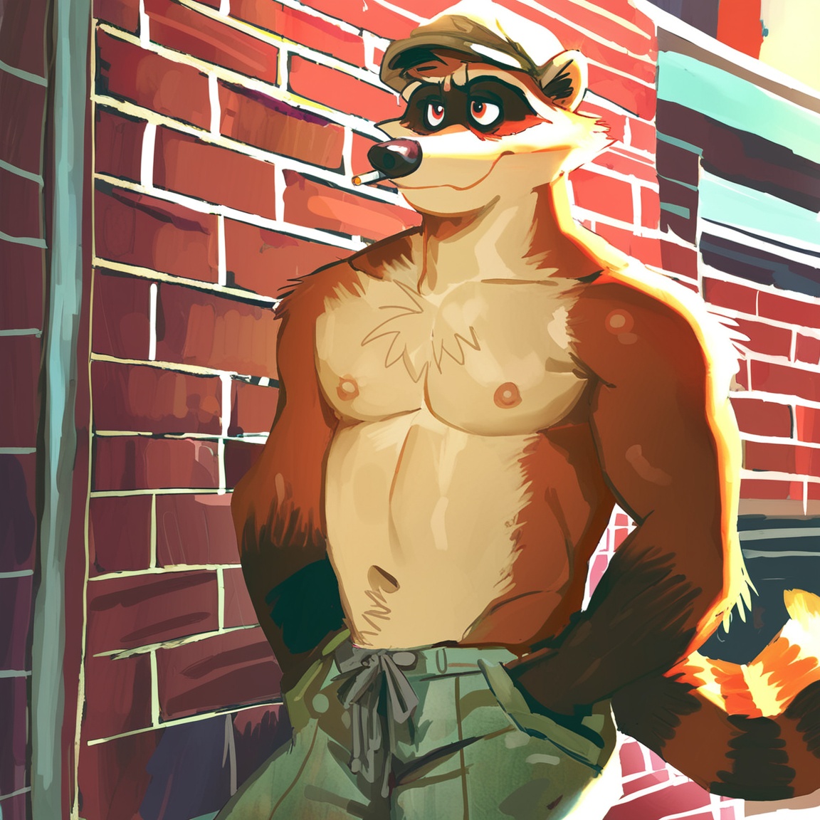 dynainugata,  procyonid,  raccoon on Tensor.Art