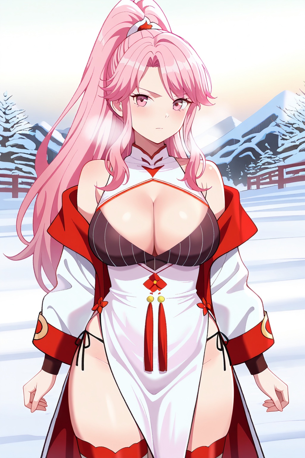 Snow,  Snow,  Thigh exposed on Tensor.Art