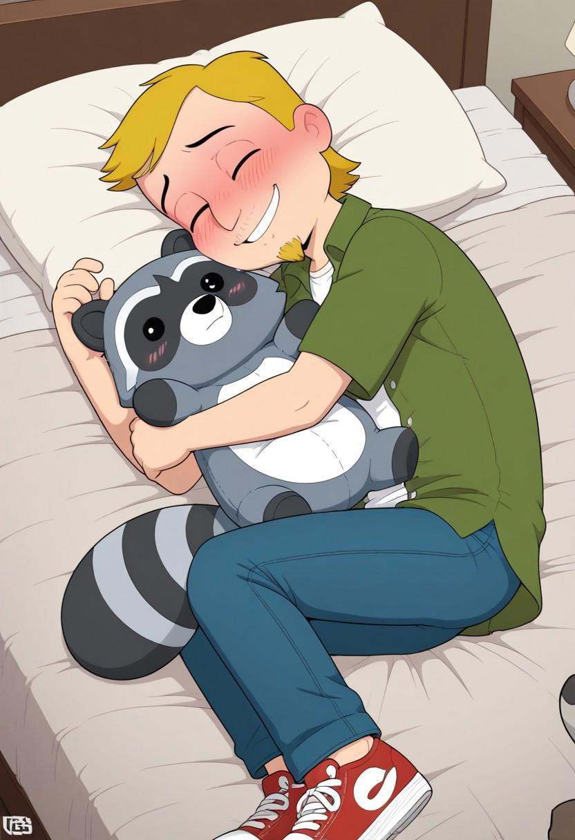 in bed,  laying down,  cuddling on Tensor.Art