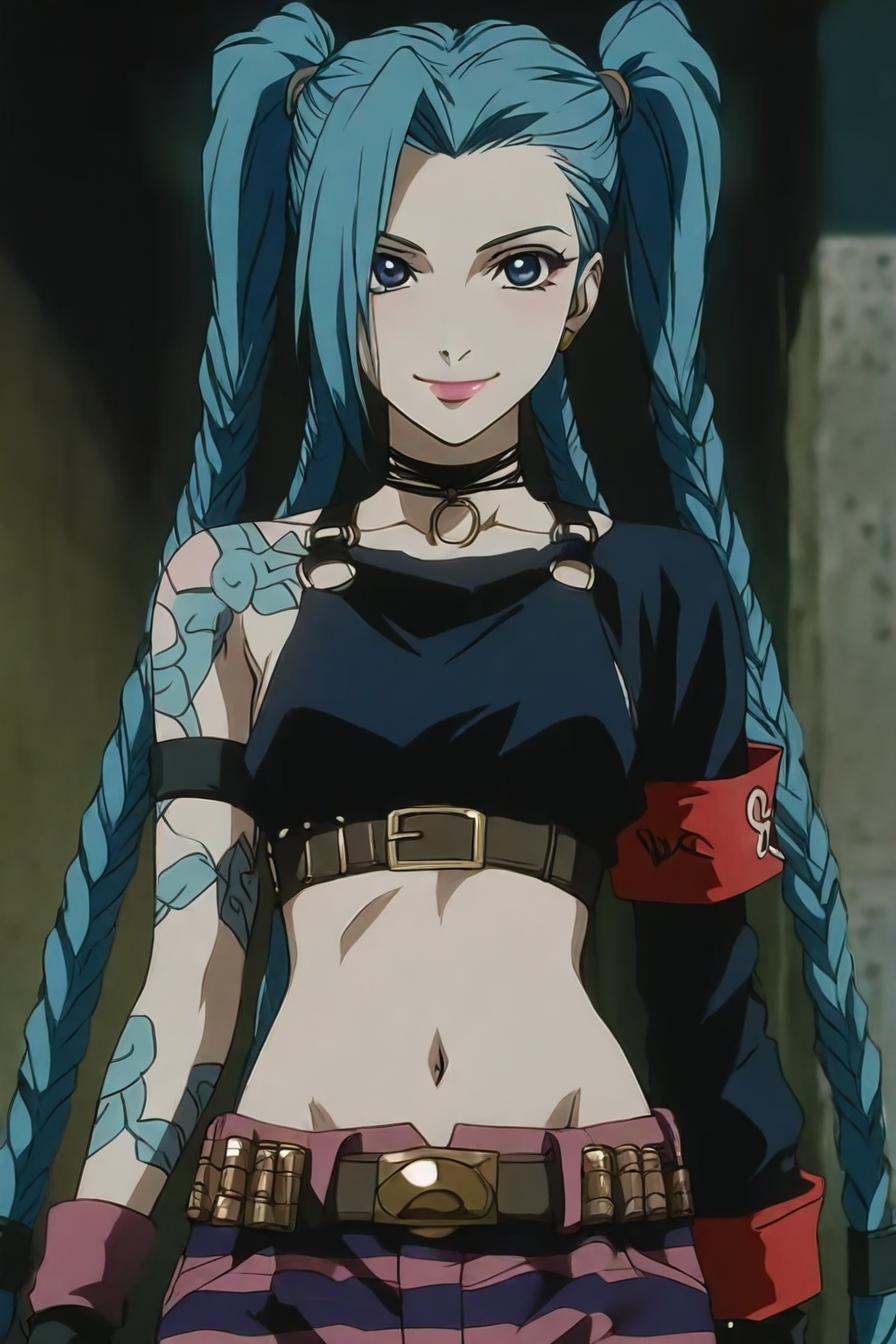 jinx,  blue hair,  pale skin on Tensor.Art