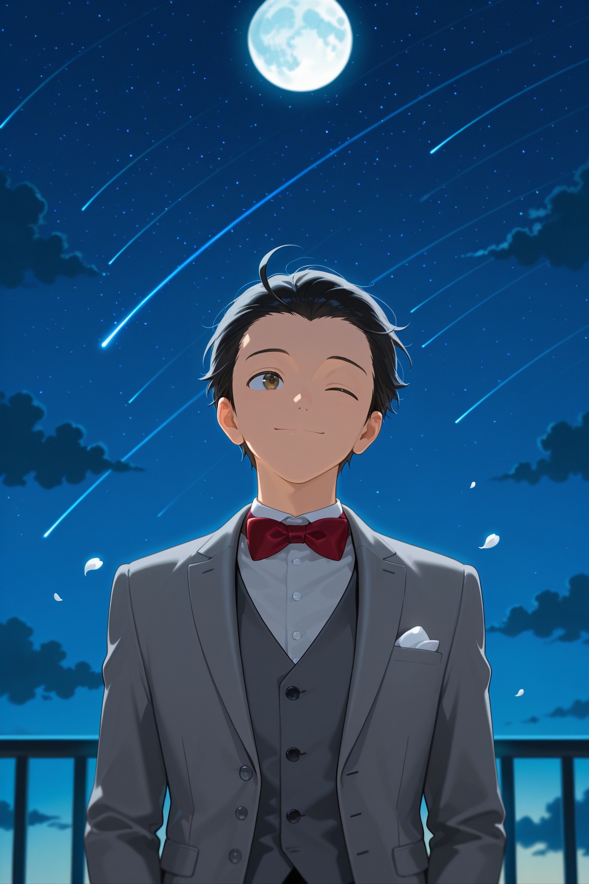 hokutomaru,  brown eyes,  black hair on Tensor.Art