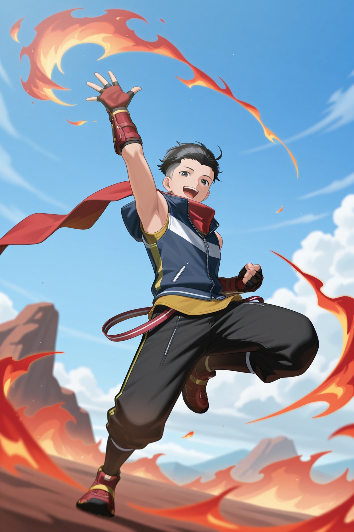 hokuto_cw,  black hair,  undercut on Tensor.Art