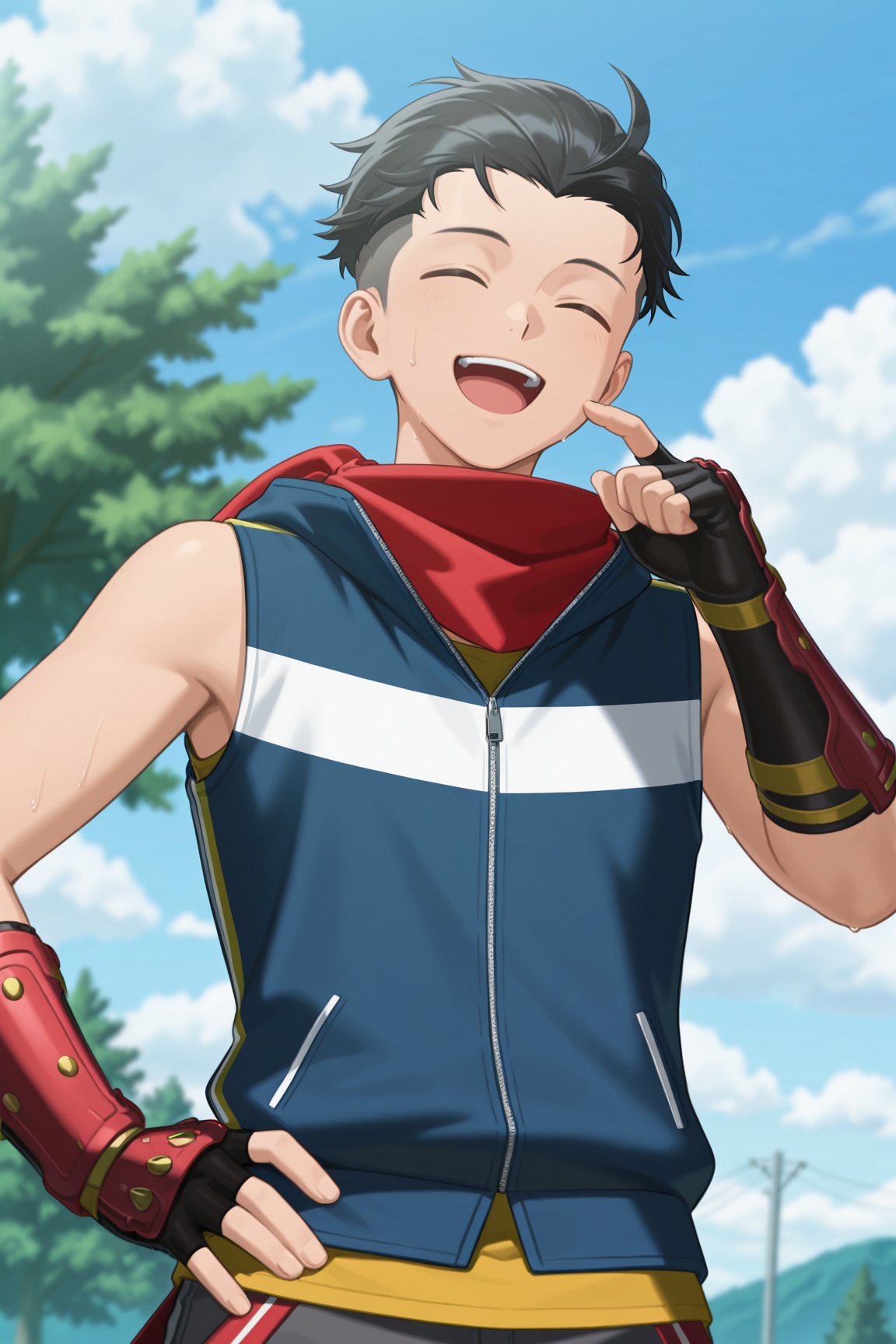 hokuto_cw,  black hair,  undercut on Tensor.Art