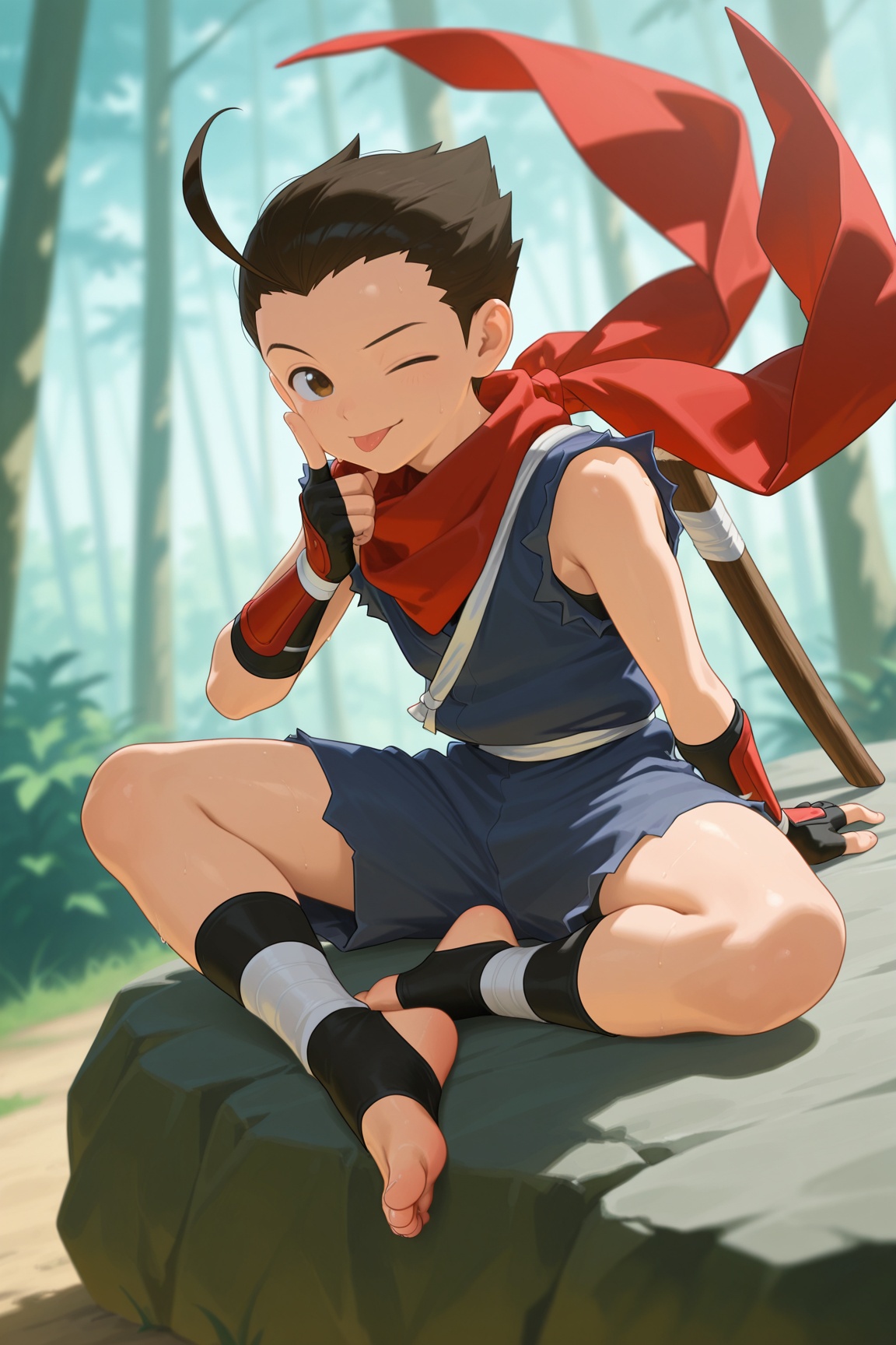 hokutomaru,  brown eyes,  ninja on Tensor.Art