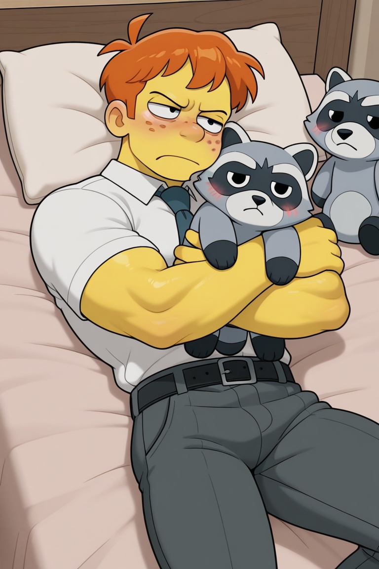 in bed,  laying down,  cuddling on Tensor.Art
