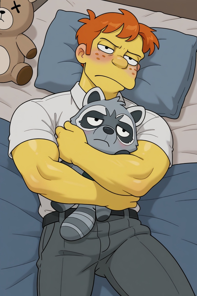 in bed,  laying down,  cuddling on Tensor.Art