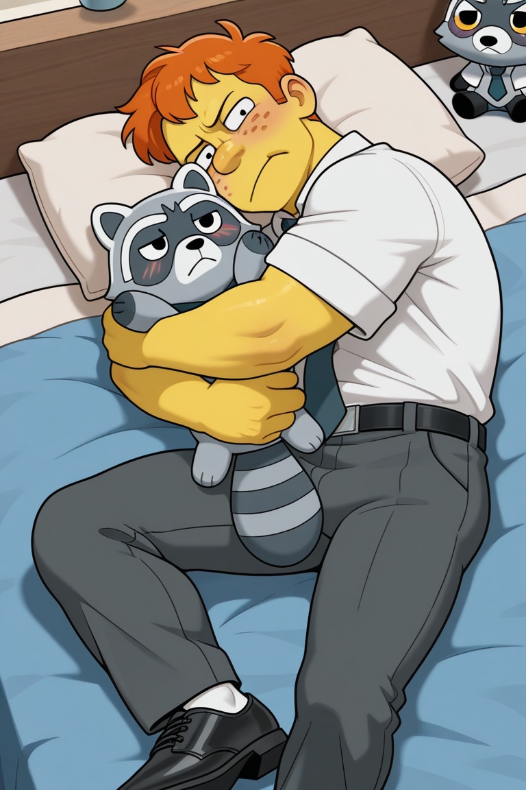 in bed,  laying down,  cuddling on Tensor.Art