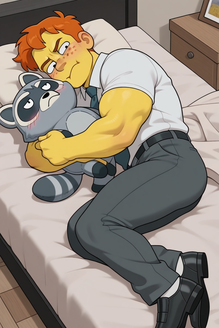 in bed,  laying down,  cuddling on Tensor.Art