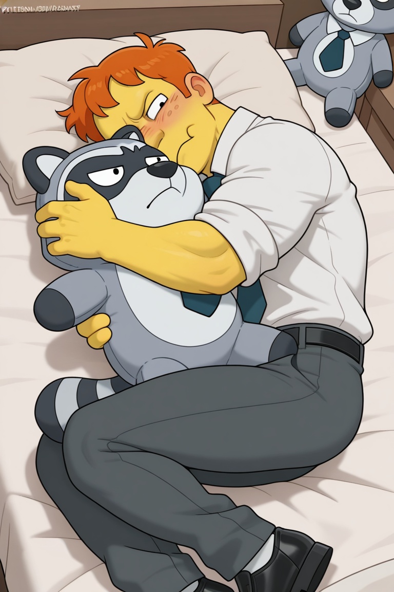 in bed,  laying down,  cuddling on Tensor.Art