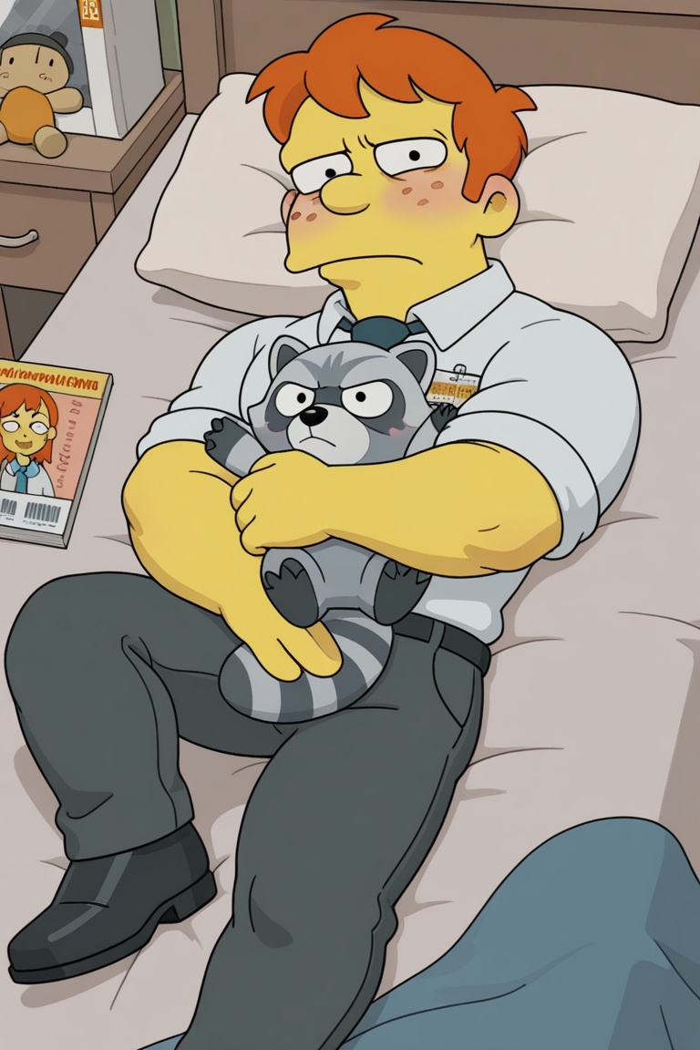 in bed,  laying down,  cuddling on Tensor.Art