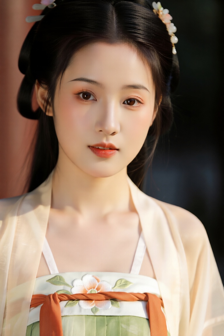 古风少女,  真实的皮肤质感,  真人 on Tensor.Art