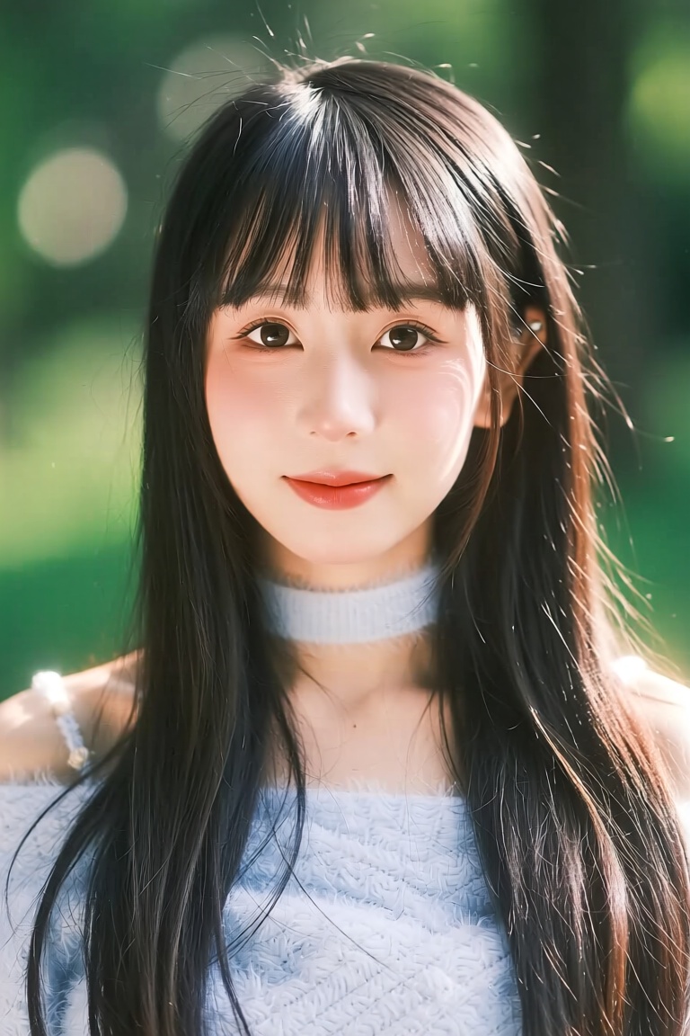 txznse ,  Portrait photo 1 girl with long black hair on Tensor.Art