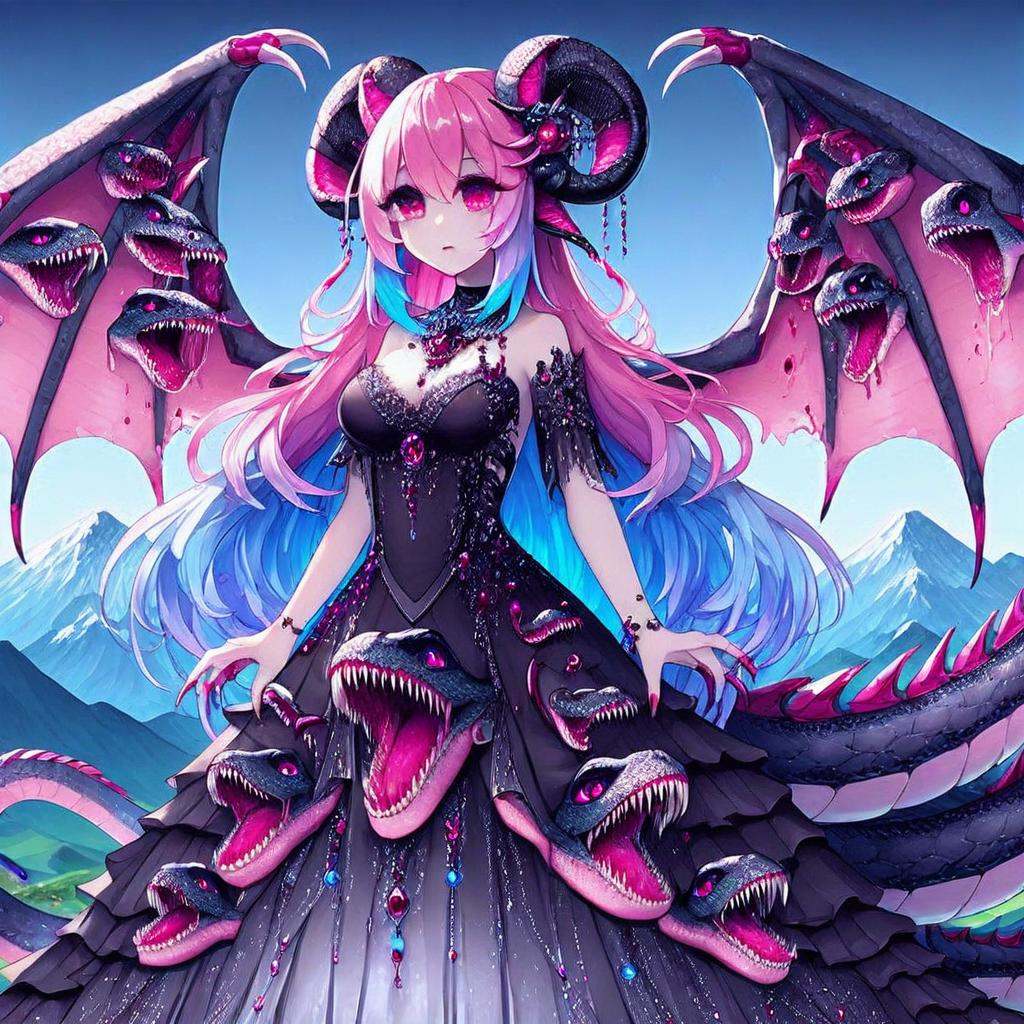 on a mountain,  dragonia_celeste,  long hair on Tensor.Art