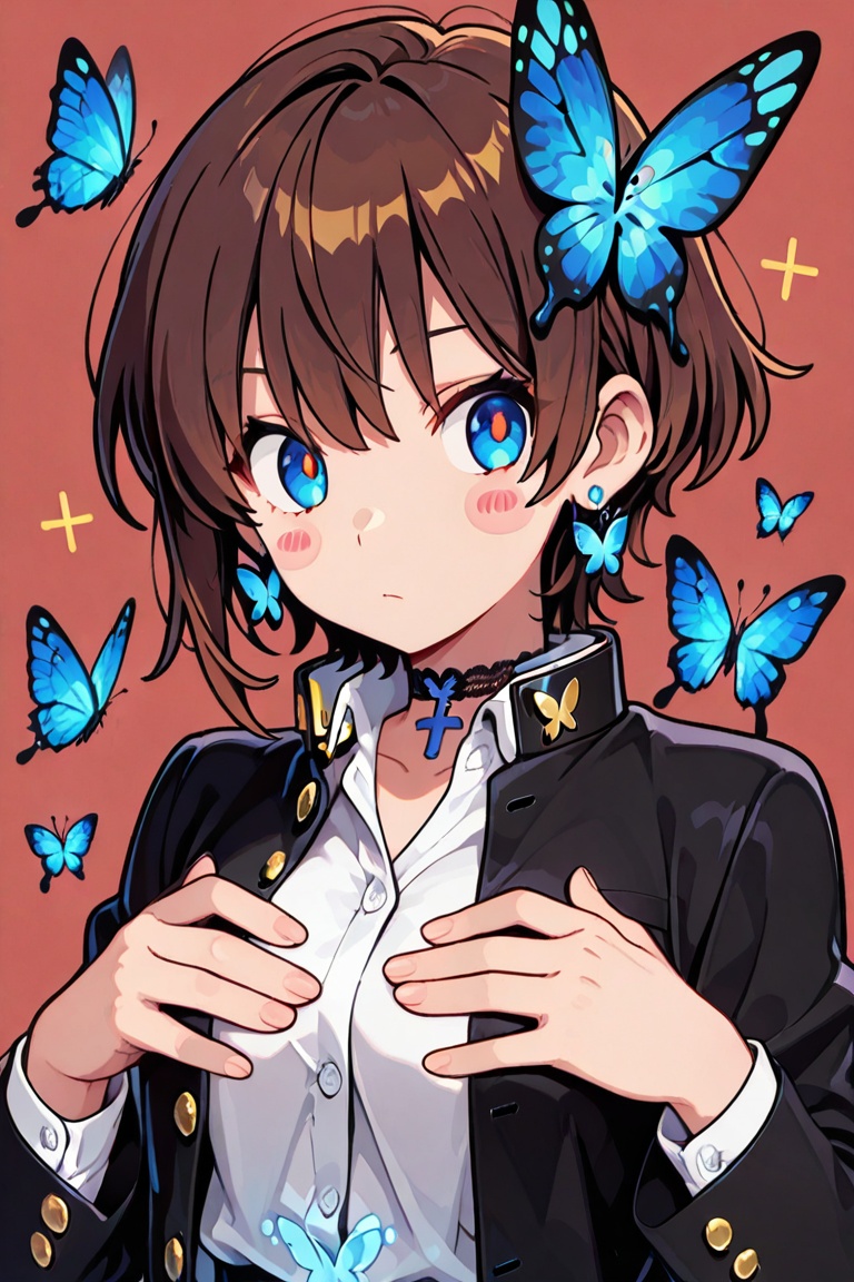 kiyoka_kun,  Shiny brown hair,  Very short hair on Tensor.Art