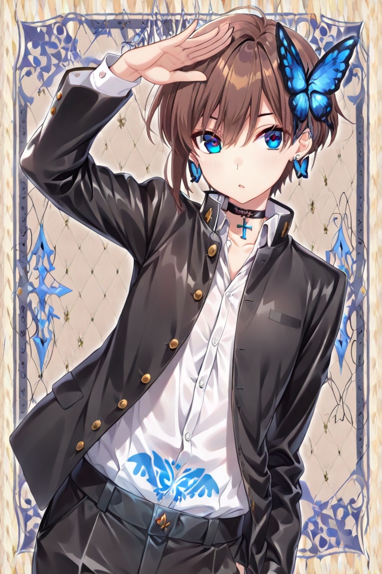 kiyoka_kun,  Shiny brown hair,  Very short hair on Tensor.Art