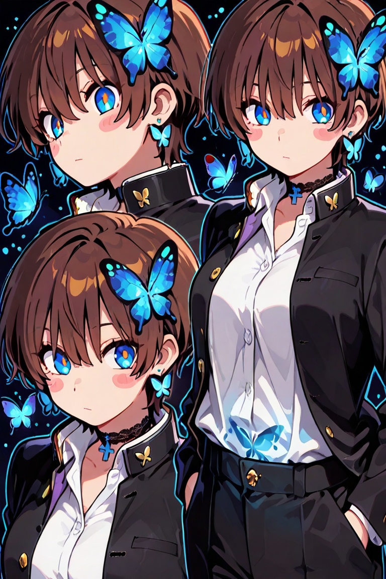 kiyoka_kun,  Shiny brown hair,  Very short hair on Tensor.Art