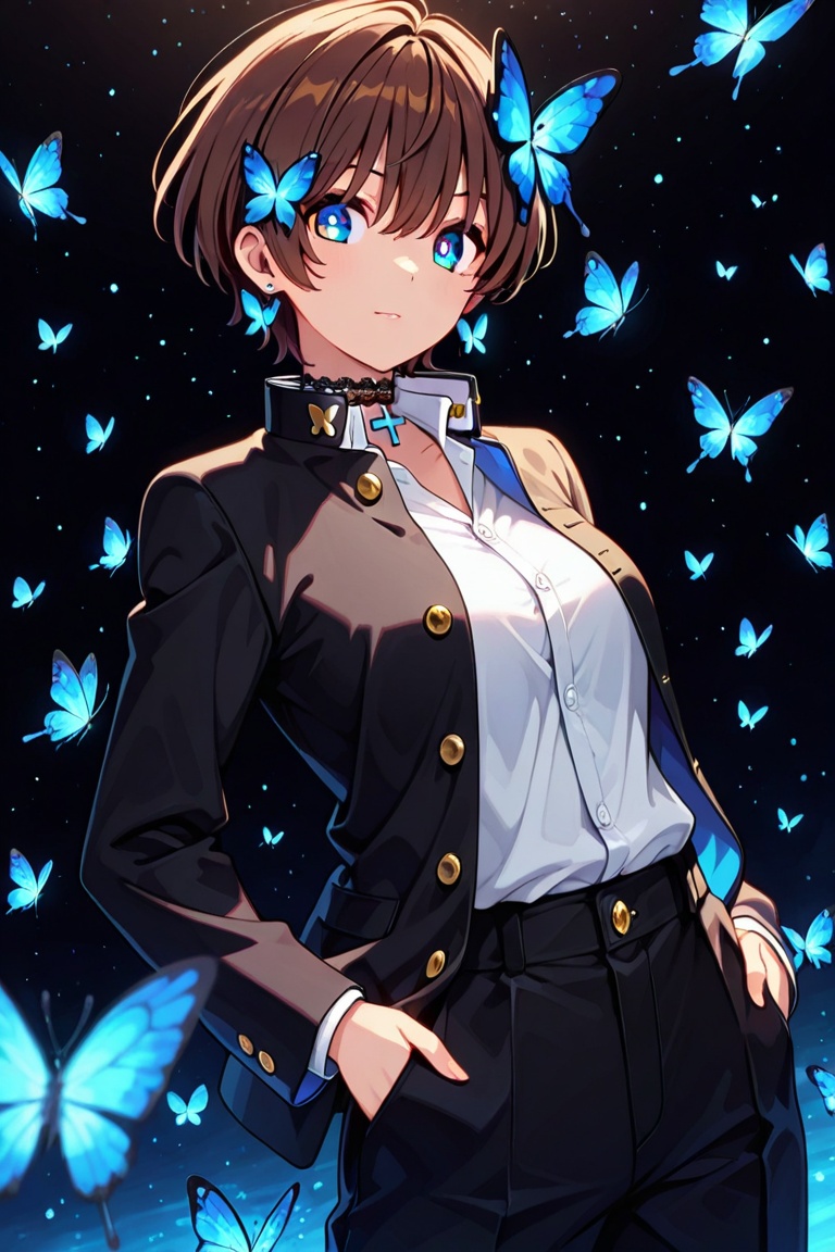 kiyoka_kun,  Shiny brown hair,  Very short hair on Tensor.Art