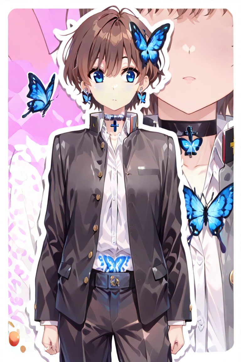 kiyoka_kun,  Shiny brown hair,  Very short hair on Tensor.Art