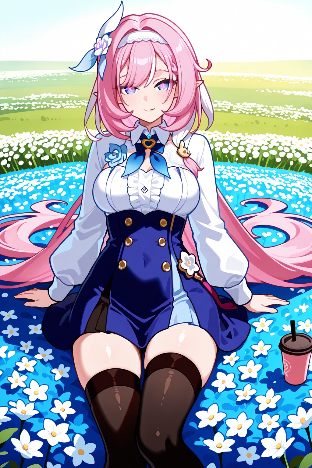 flower field,  flower field,  Thigh exposed on Tensor.Art