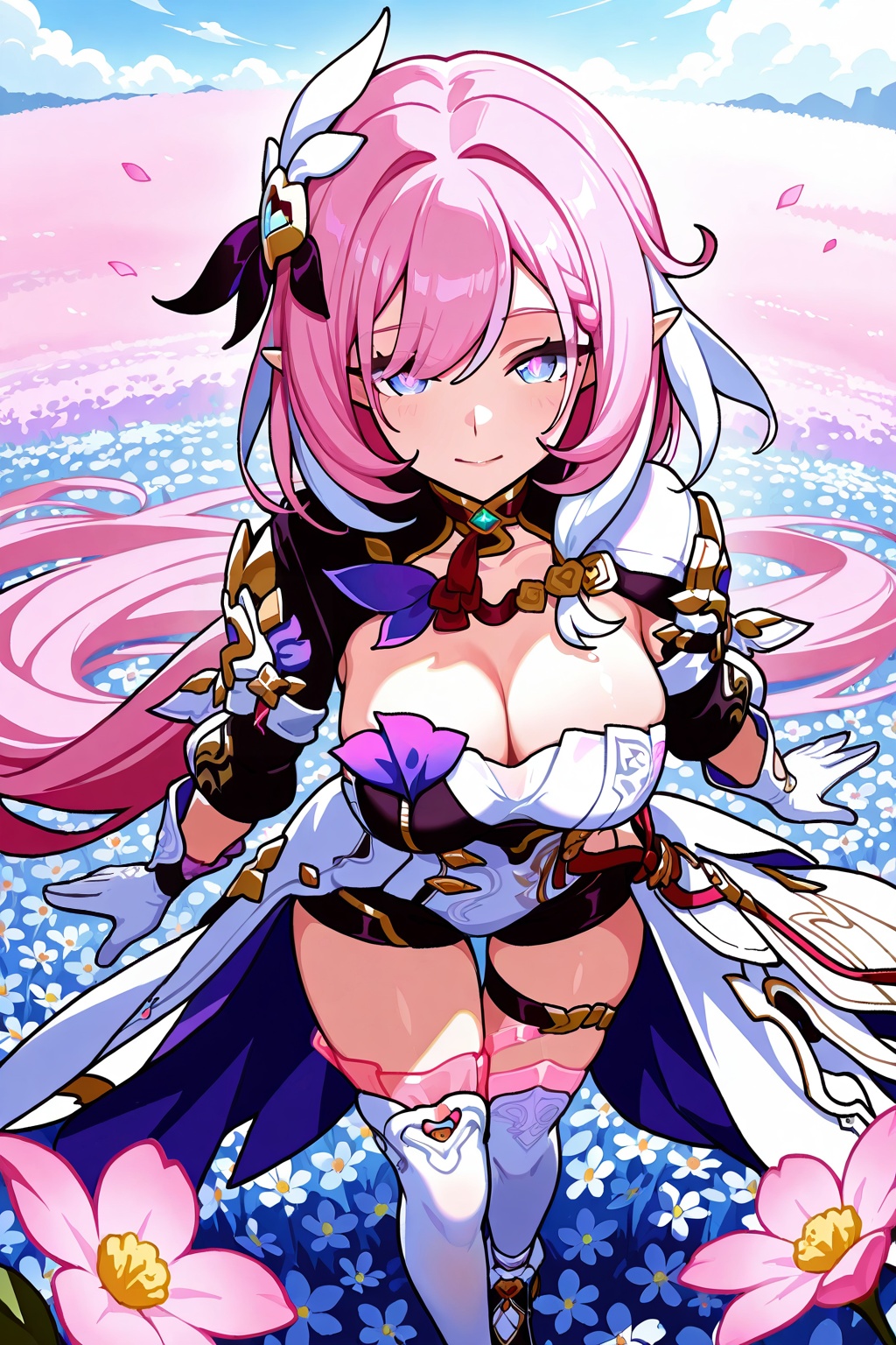 flower field,  flower field,  Thigh exposed on Tensor.Art