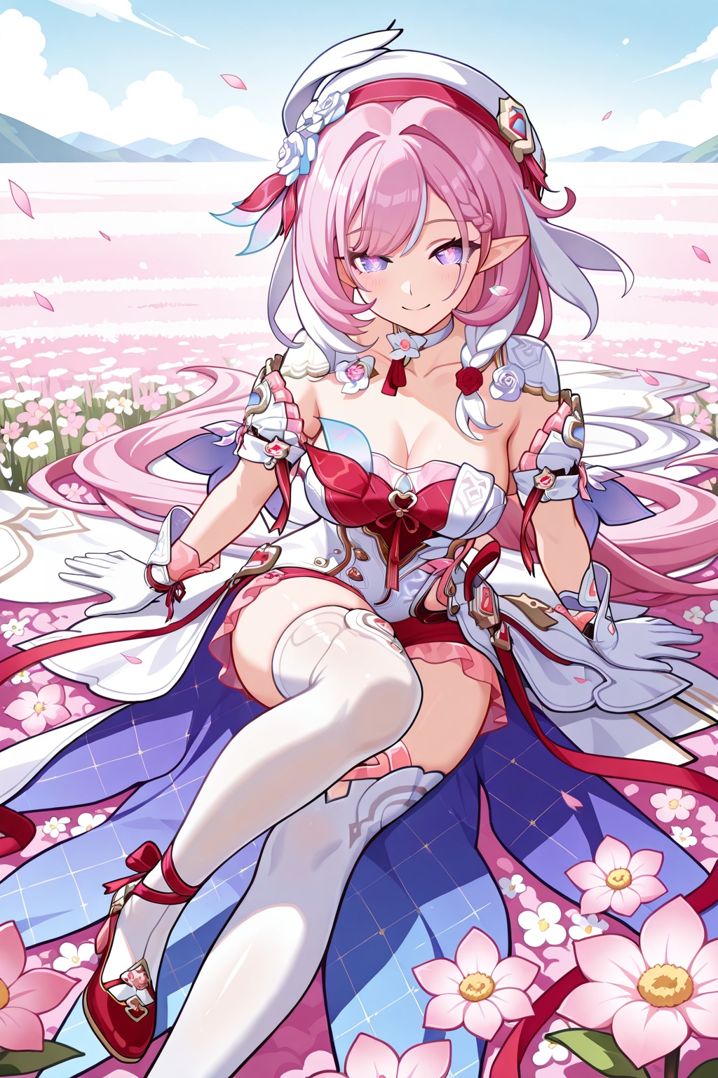 flower field,  flower field,  Thigh exposed on Tensor.Art