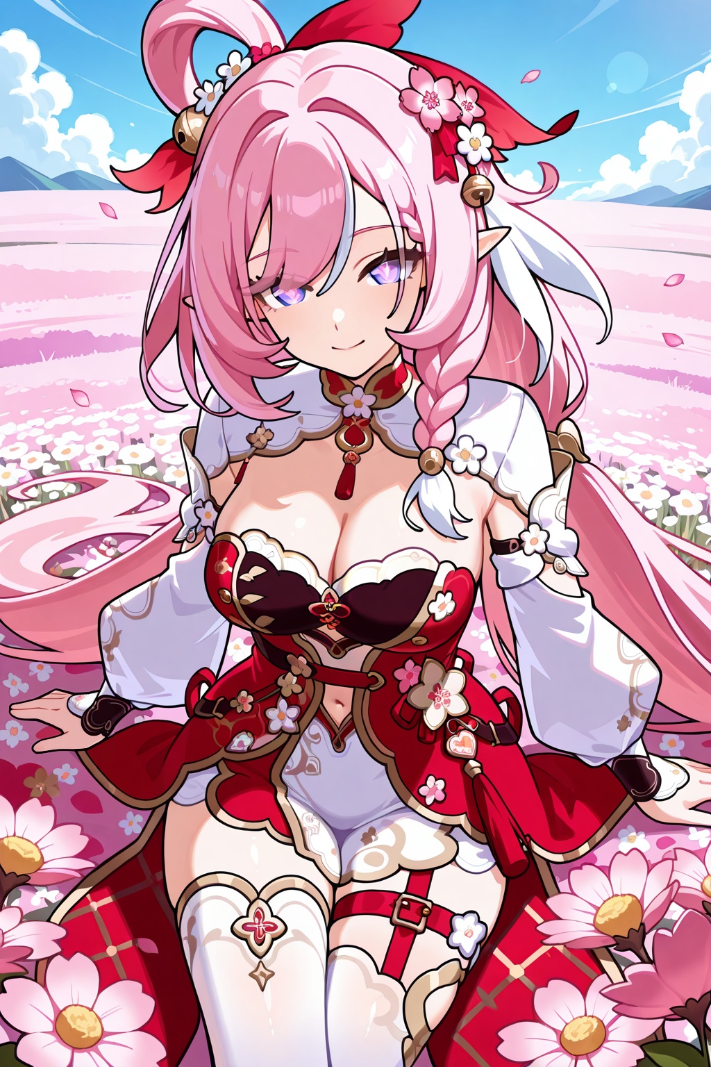 flower field,  flower field,  Thigh exposed on Tensor.Art