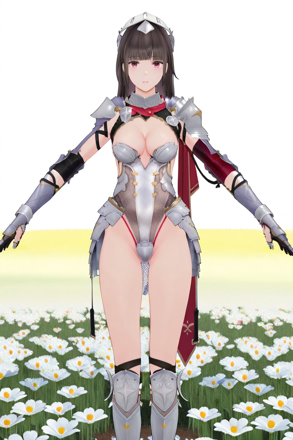 flower field,  flower field,  Thigh exposed on Tensor.Art