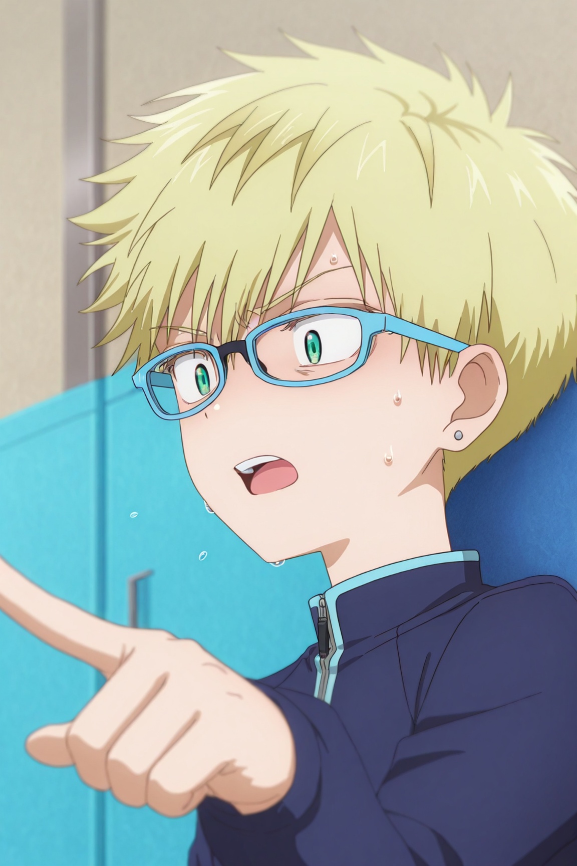 rioh sonidori,  light blonde hair,  green eyes on Tensor.Art