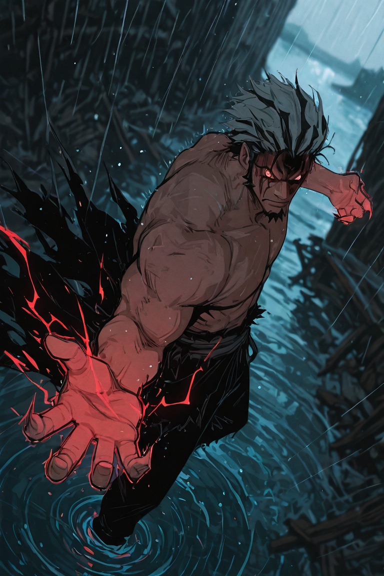 anime screencap,  flat color,  robex-1male focus on Tensor.Art