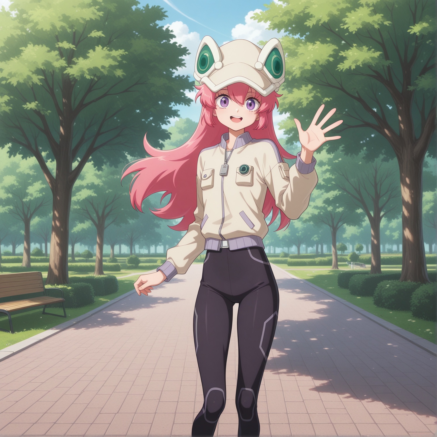 Luo Li,  pink hair,  purple eyes on Tensor.Art