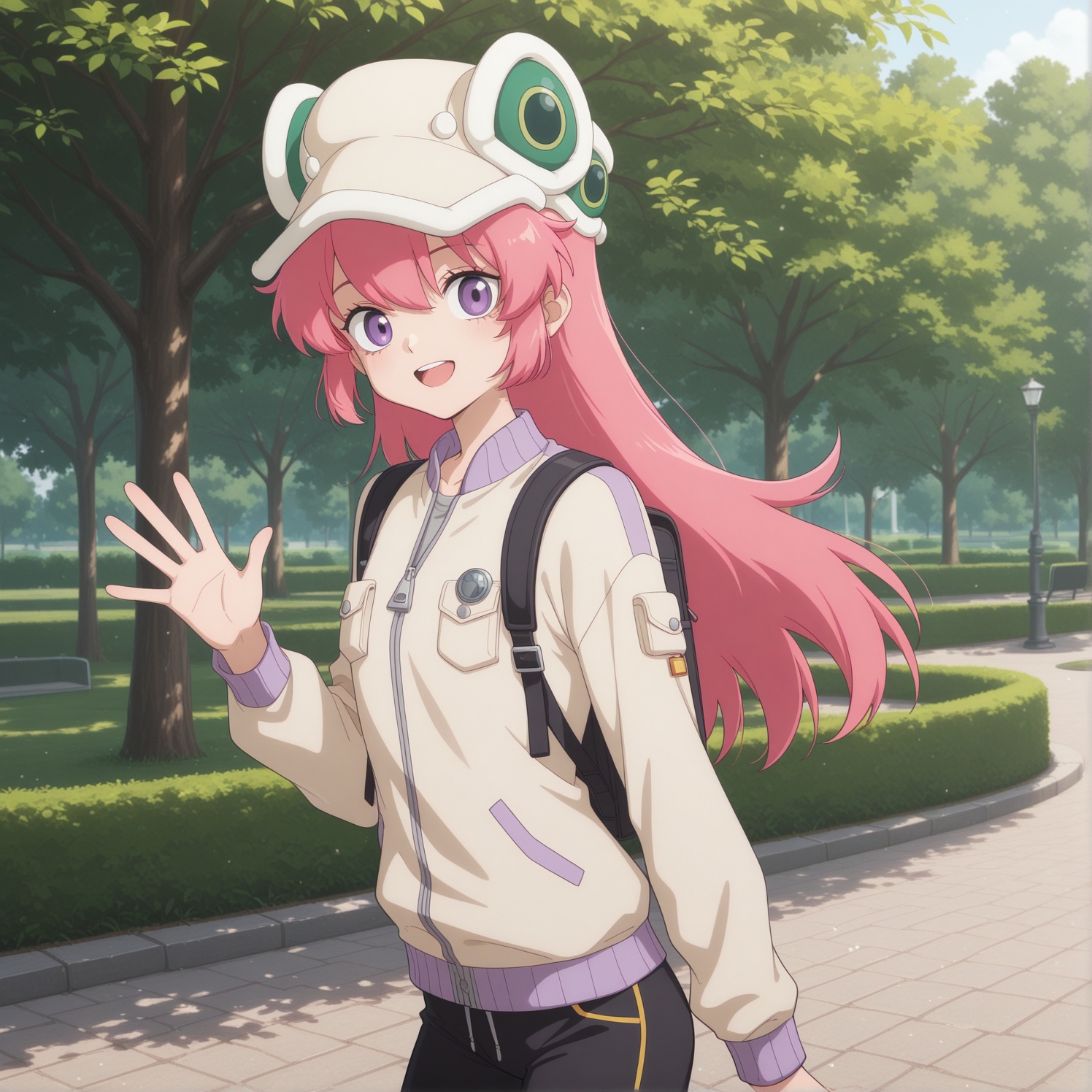 Luo Li,  pink hair,  purple eyes on Tensor.Art