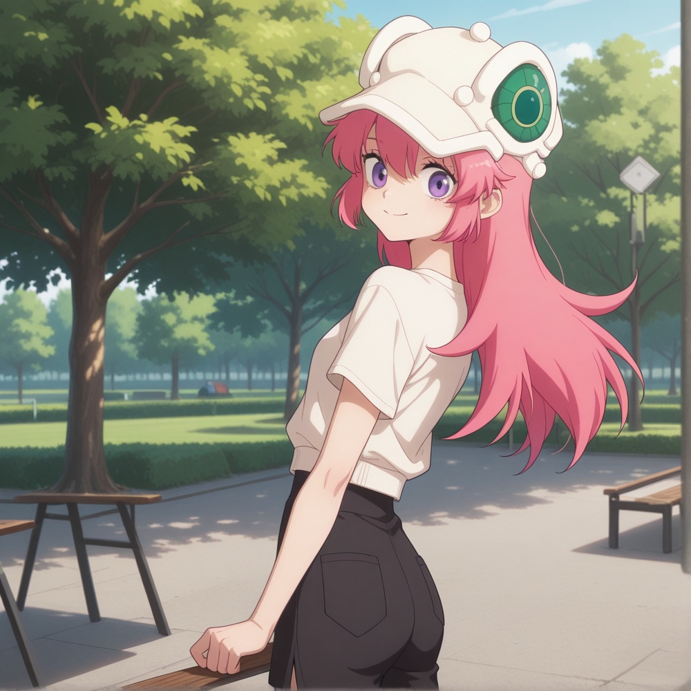 Luo Li,  pink hair,  purple eyes on Tensor.Art
