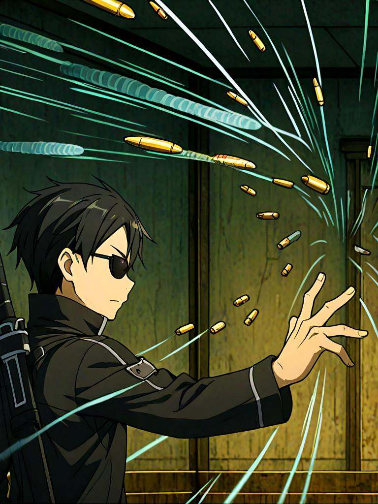 kirito,  sword art online,  bullet time on Tensor.Art