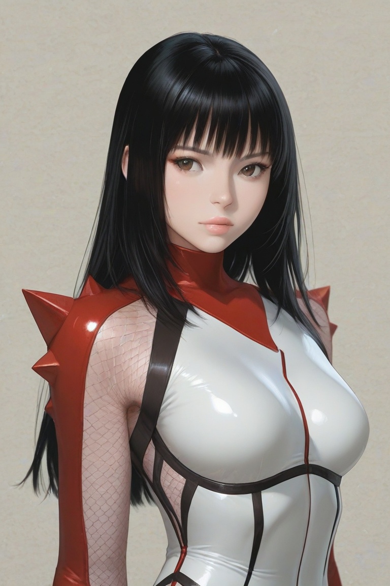 hibana,  black hair,  himecut on Tensor.Art