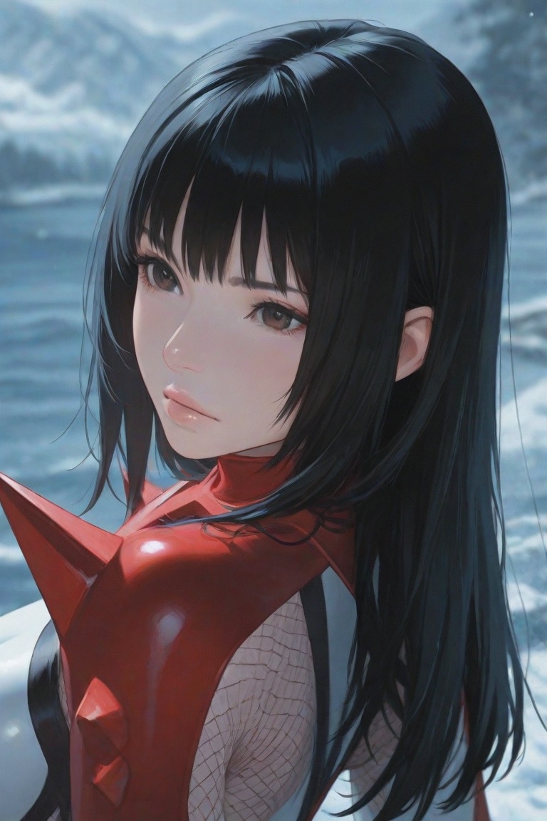 hibana,  black hair,  himecut on Tensor.Art