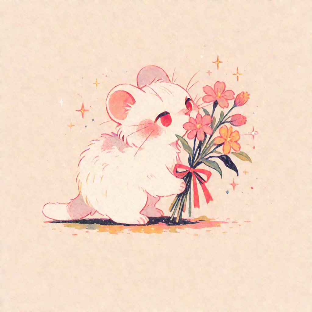 Solo,  a white rat,  red eyes on Tensor.Art