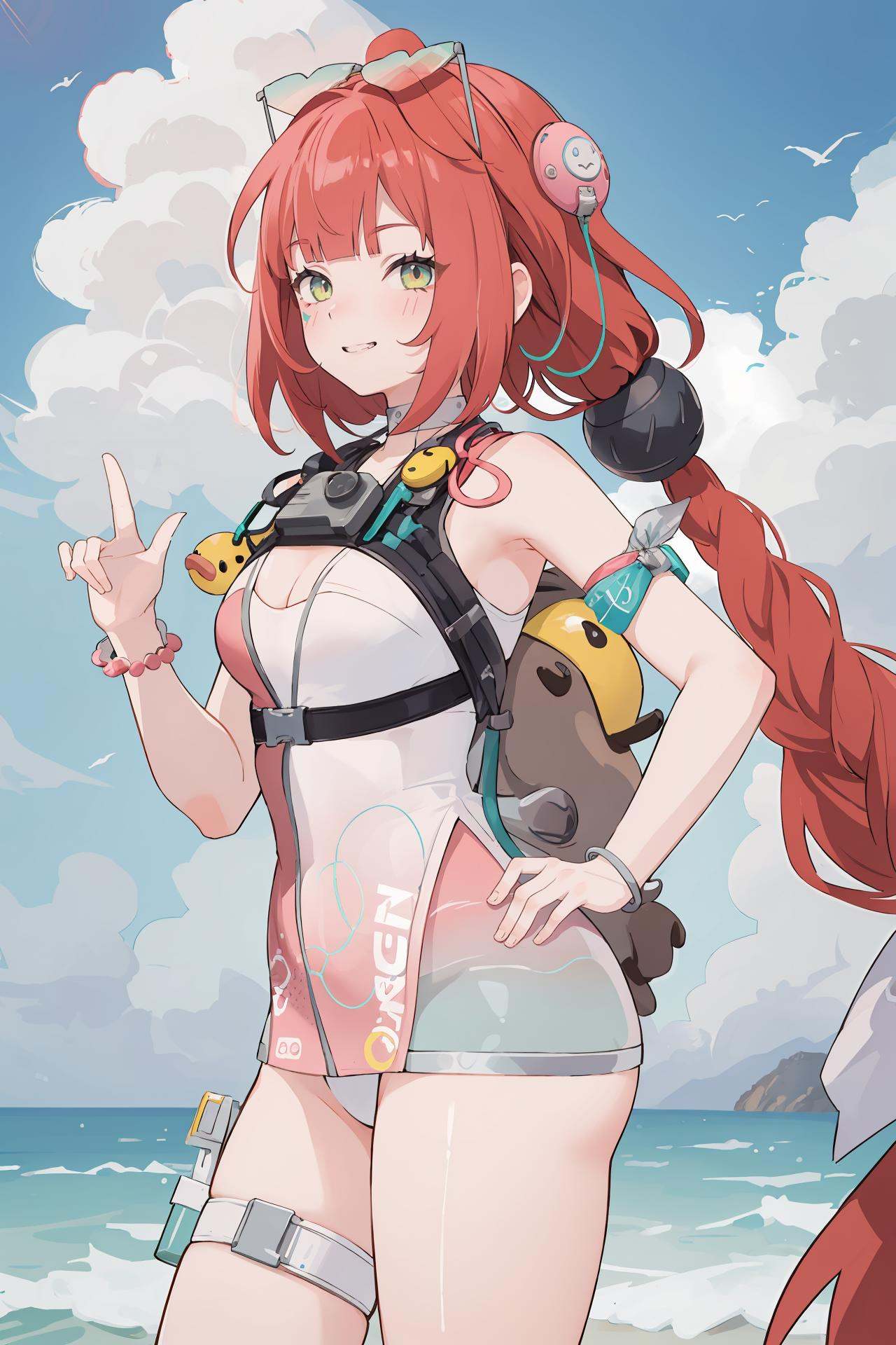 1girl,  ukinami yuzuha,  facial mark on Tensor.Art